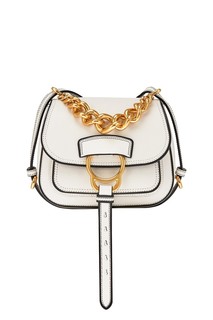 Белая кожаная сумка Miu Miu