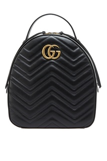 Черный кожаный рюкзак GG Marmont Gucci