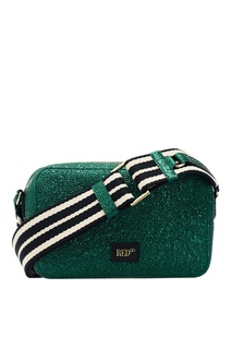 Зеленая сумка из фактурной кожи RED Valentino