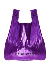 Фиолетовая сумка из блестящей ткани Palm Angels