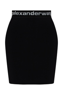 Короткая юбка с логотипом Alexander Wang.T