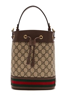 Коричневая сумка с отделкой Gucci