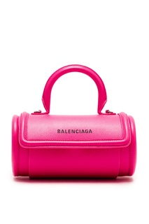 Кожаная мини-сумка цвета фуксии Balenciaga