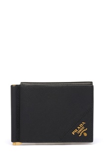 Кожаное портмоне с зажимом Prada
