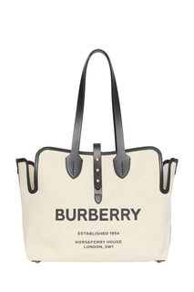 Белая сумка из парусины Burberry