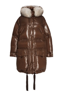 Бежевый пуховик Escallonia Moncler