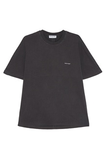 Серая футболка с логотипом Balenciaga