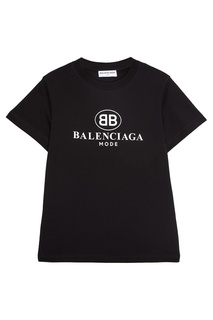 Хлопковая футболка с принтом Balenciaga