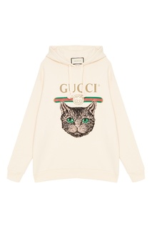 Хлопковое худи с вышивкой пайетками Gucci