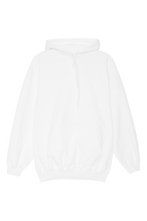 Белое худи с логотипом на спине Balenciaga