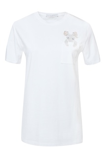 Футболка с аппликацией из кристаллов Ermanno Scervino