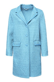 Голубое пальто из стеганой ткани Ermanno Scervino