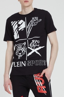 Черная футболка с принтом Plein Sport