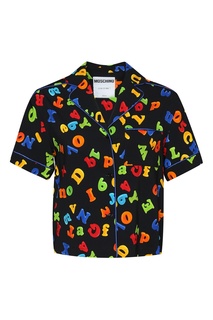 Блуза с разноцветными буквами Moschino