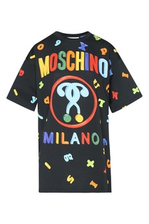 Хлопковая футболка с принтом Moschino