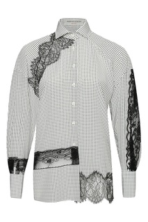 Шелковая блуза с кружевом Ermanno Scervino