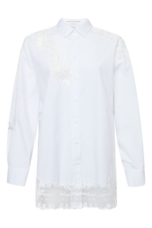 Белая блуза с кружевом Ermanno Scervino