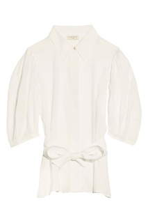 Белая блуза с поясом Sandro
