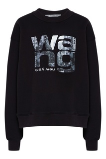 Свитшот из хлопка с логотипом Alexander Wang.T