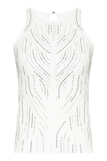 Белый топ со стразами Ermanno Scervino