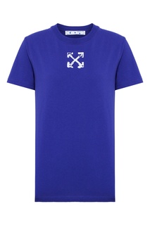 Синяя футболка со знаком Arrows Off White