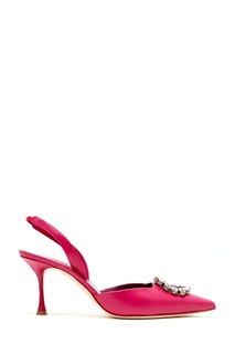 Розовые кожаные туфли Mandasli 70 Manolo Blahnik