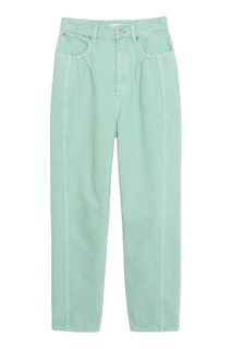 Укороченные мятно-зеленые джинсы Sandro