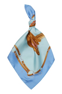 Голубой платок из шелка Ralph Lauren