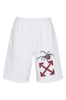 Белые шорты с принтом Off White