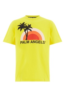 Желтая футболка с принтом Palm Angels
