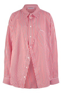 Рубашка из хлопка в полоску Swing Masculine Balenciaga