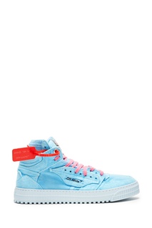 Голубые хлопковые кеды Off White