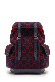 Красно-синий рюкзак с монограммами GG Gucci