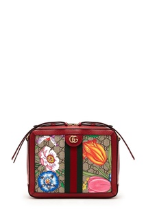 Коричневая сумка с монограммами Ophidia Gucci