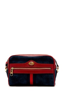 Синяя замшевая сумка Ophidia Gucci