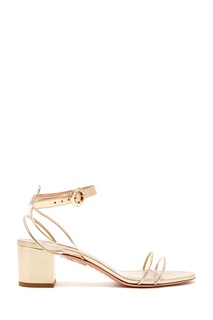 Золотистые босоножки Minimalist Sandal 50 Aquazzura