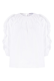 Хлопковая блузка с рюшами RED Valentino