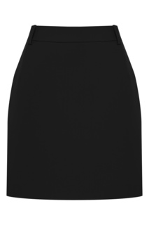 Черная полушерстяная мини-юбка Balenciaga