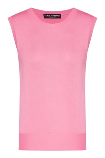 Розовый шелковый жилет Dolce & Gabbana