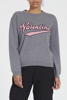 Серый джемпер с логотипом Valentino