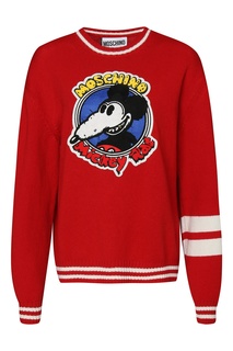 Красный джемпер из шерсти Moschino