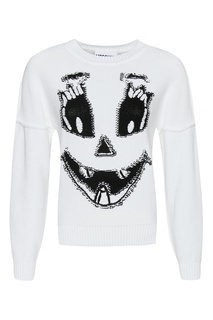 Белый джемпер из хлопка Moschino