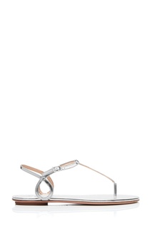 Серебристые сандалии Almost Bare Aquazzura