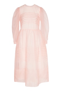 Шелковое платье персикового цвета Simone Rocha