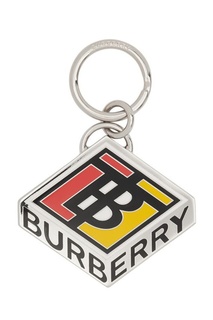 Брелок с логотипом с покрытием из палладия Burberry