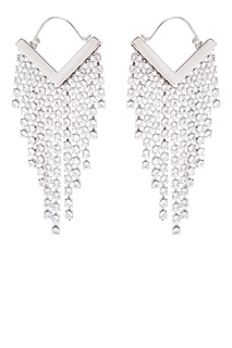 Серебристые серьги с кристаллами Isabel Marant