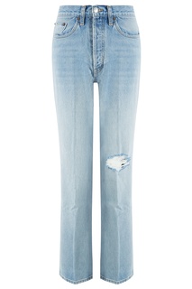 Голубые потертые джинсы Re/Done