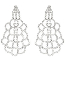 Серьги-подвески с монограммами GG и стразами Gucci