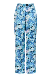 Шелковые брюки с принтом Floral Balenciaga