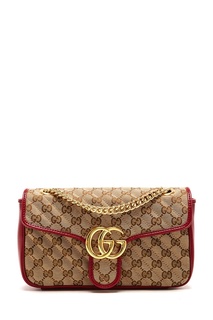 Сумка с красной кожаной отделкой Gucci